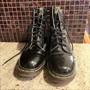 Black Patent leather doc marten